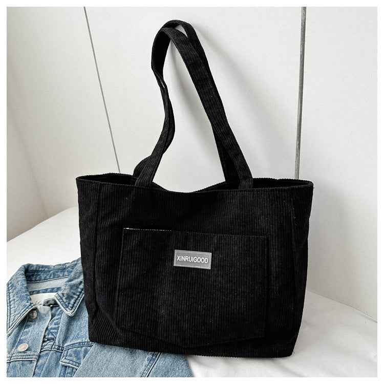 Corduroy shoulder crossbody bag