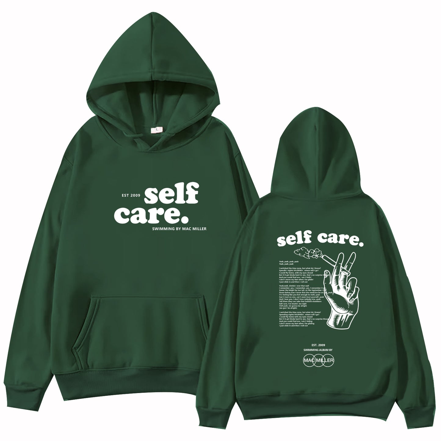 Mac Miller Self Care Printed Hoodie Loose Sweatshirt