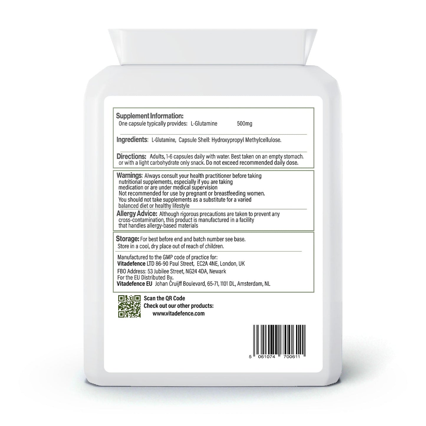 L-Glutamine — 90 Capsules