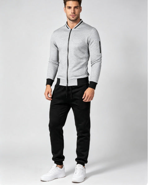 Men's Plaid Zip-Up Hoodie Jacket Casual Cardigan Sweatshirt