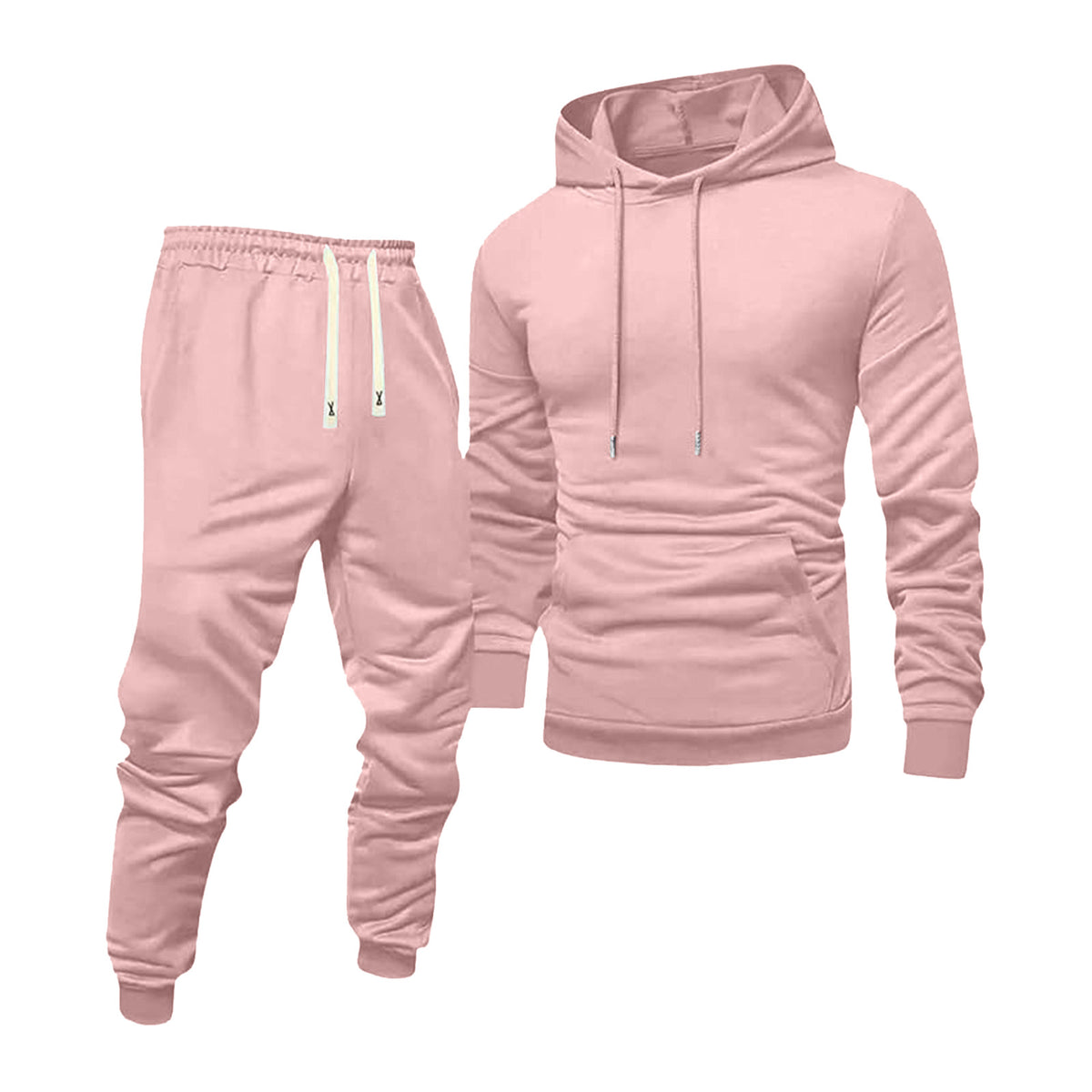 Men's  Two-Piece Set Zip-Up Hooded Sweatshirt and Casual Pants