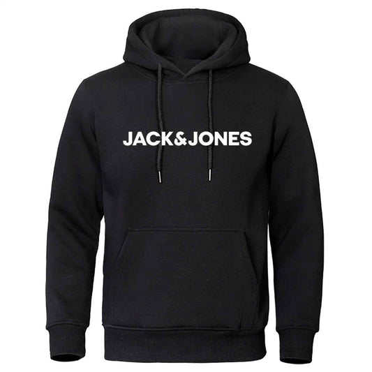 Hooded Printed Sweatshirt Men Fleece Warm Jacket Casual Hoodie Clothing