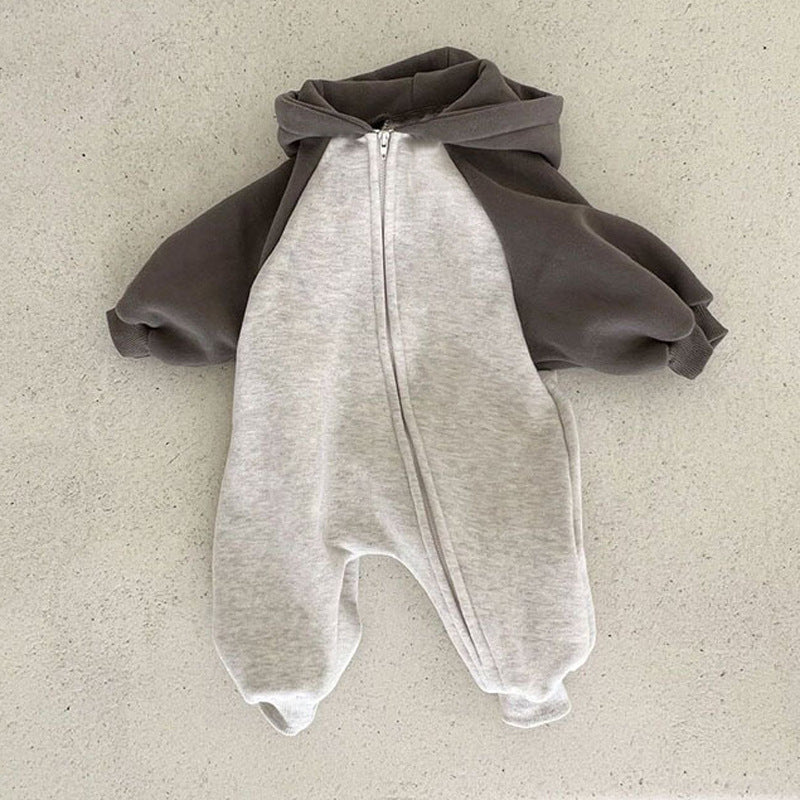 Baby jumpsuit fleece baby outfit crawling suit