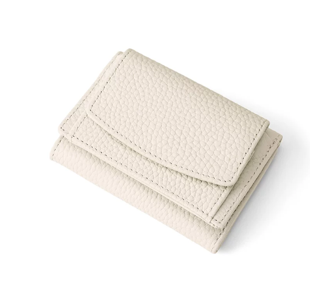 Genuine Leather Small Wallet RFID Coin Purse Money Clip