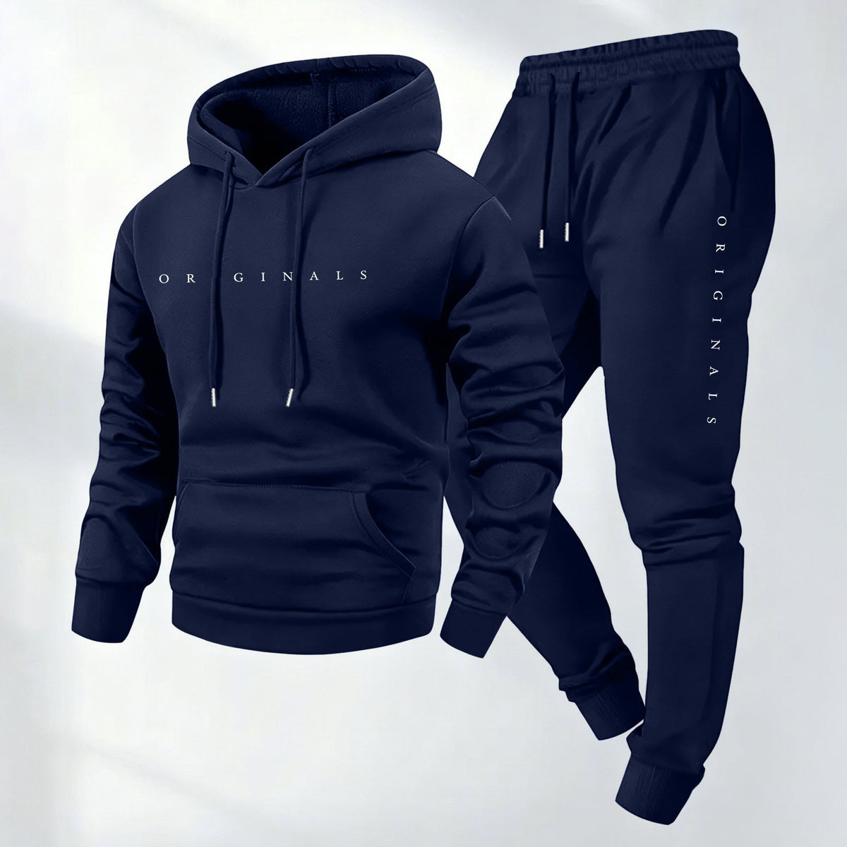Men's Oversized Letter Print Pullover Hooded Sweatshirt Set