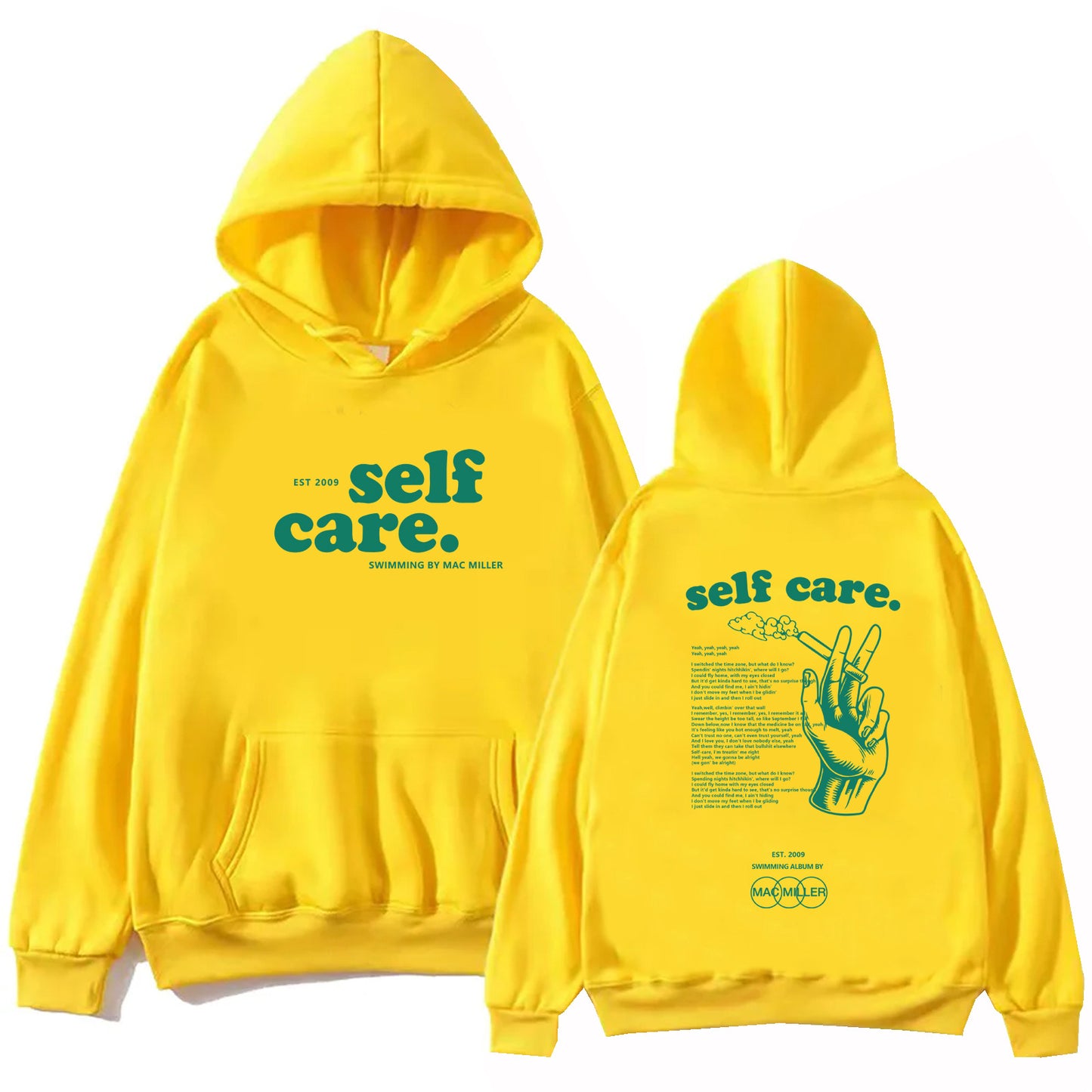Mac Miller Self Care Printed Hoodie Loose Sweatshirt