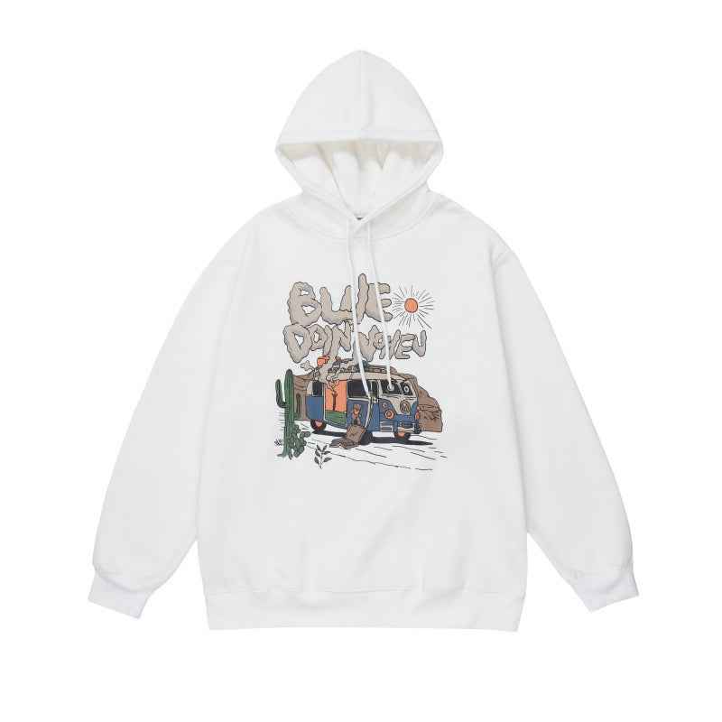 Hooded letter printed hoodie