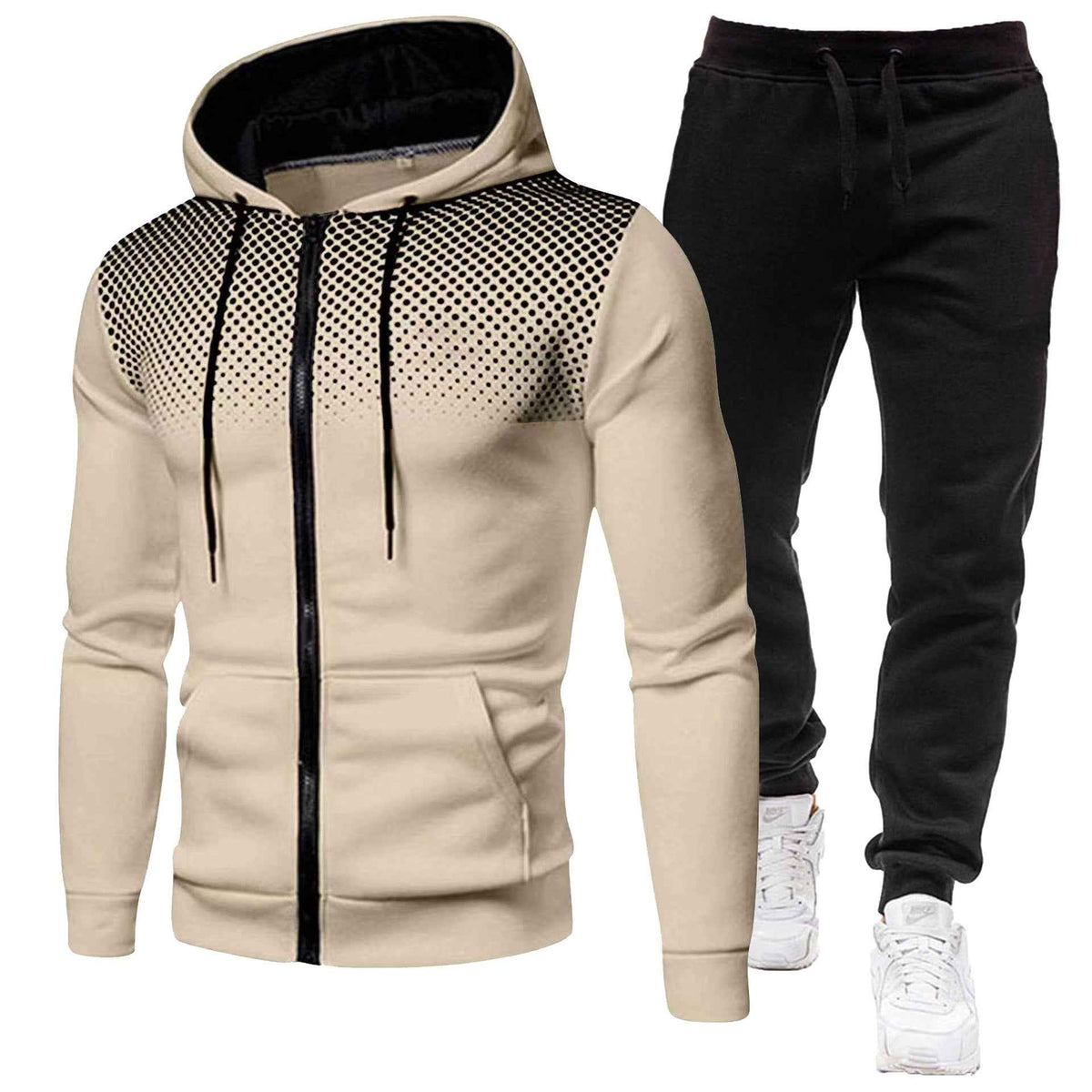 Men's Casual Two-Piece Hooded Sweatshirt Set
