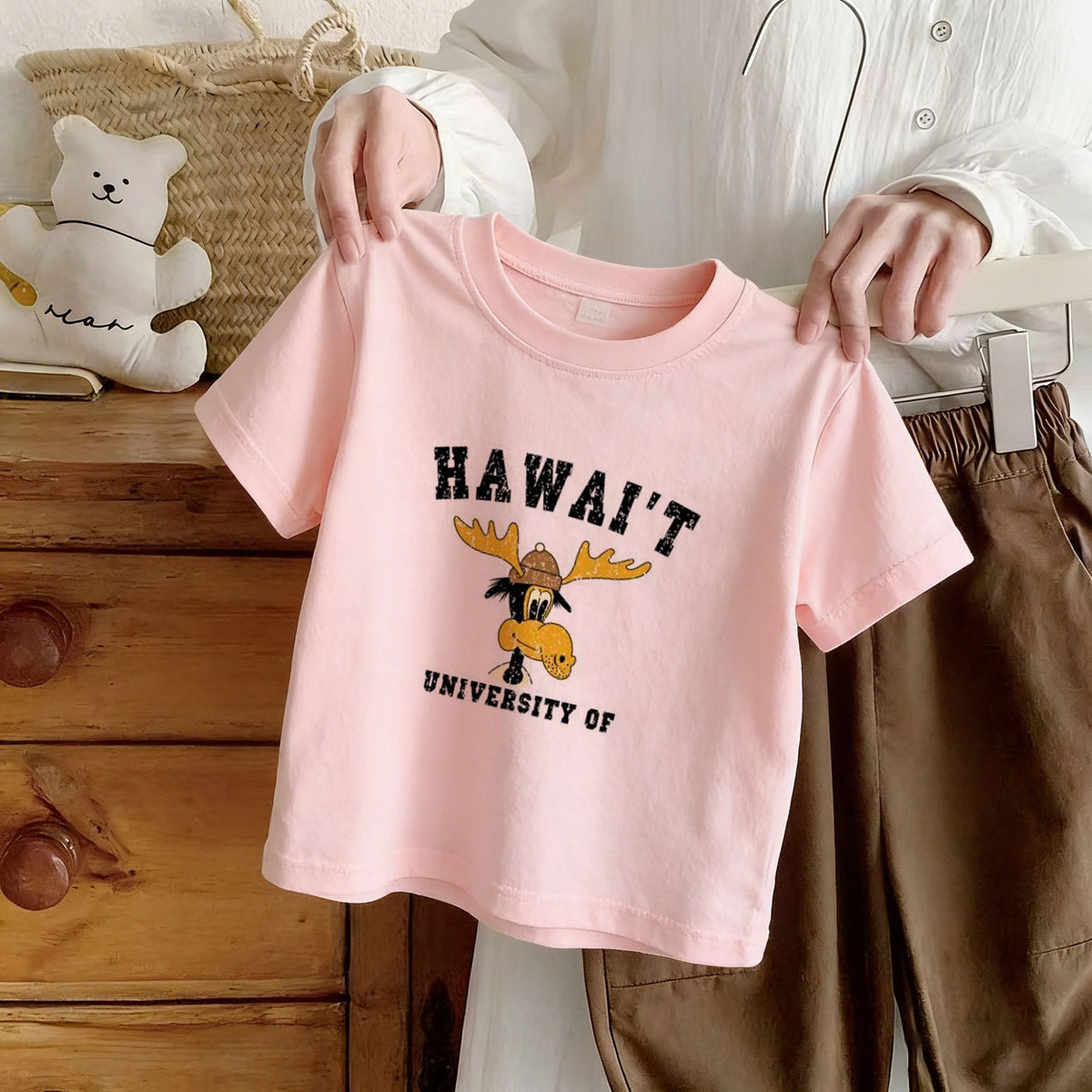 Cotton Children's Short Sleeve T-Shirt with Cartoon Print,s Casual Summer Clothing
