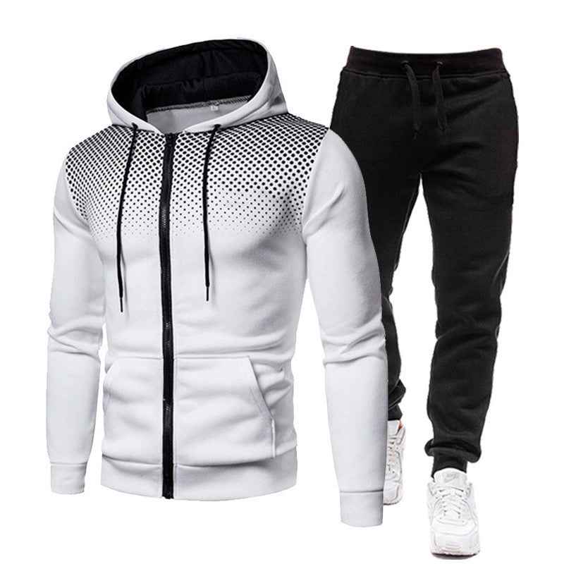 Men's Casual Two-Piece Hooded Sweatshirt Set