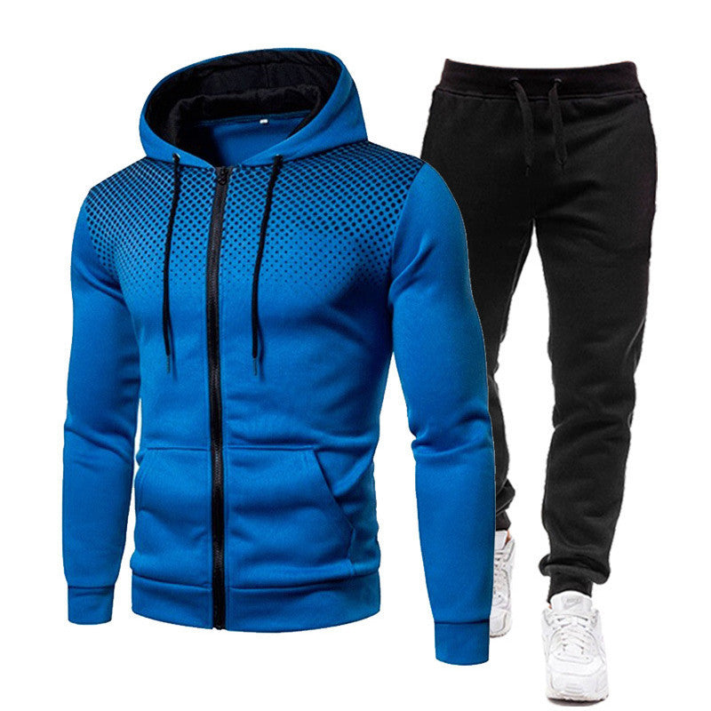 Men's Casual Two-Piece Hooded Sweatshirt Set