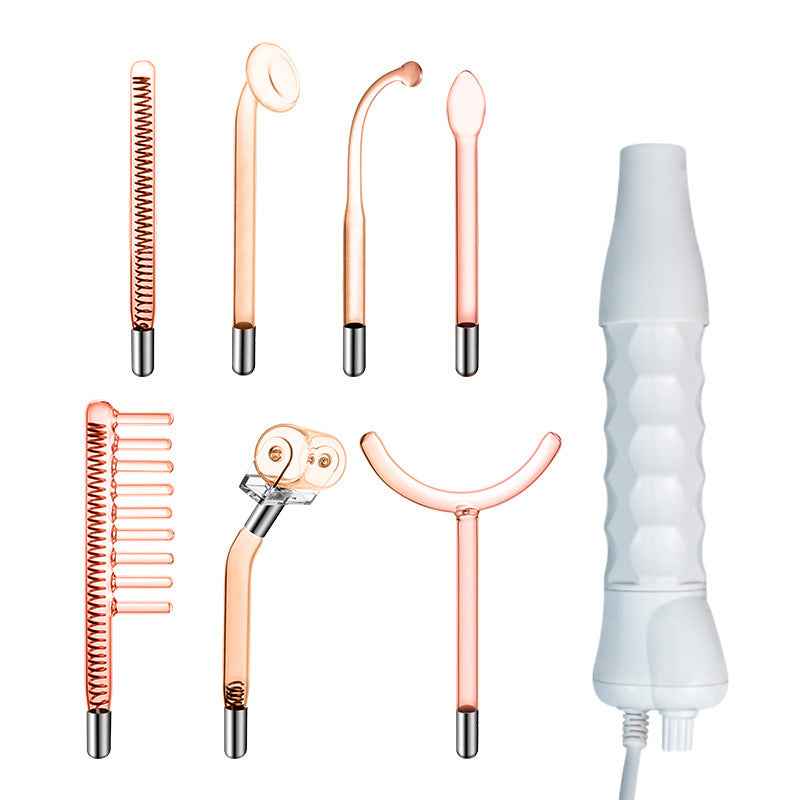 High-Frequency Beauty Device with 7-in-1 Functions, Ozone Therapy, Red Light, Purple Light, Blue Light, Portable Handheld Electrotherapy Device