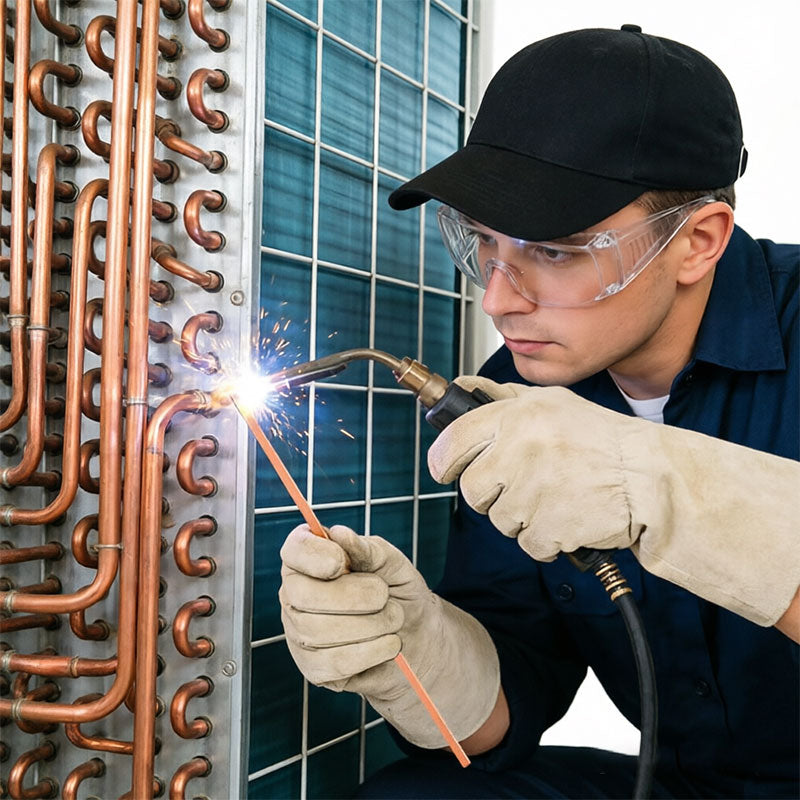 15% Silver Brazing Rods HVAC Kit, 20pcs 10" Flux Coated Copper Pipe Solder Rods for AC Refrigeration Plumbing DTB1