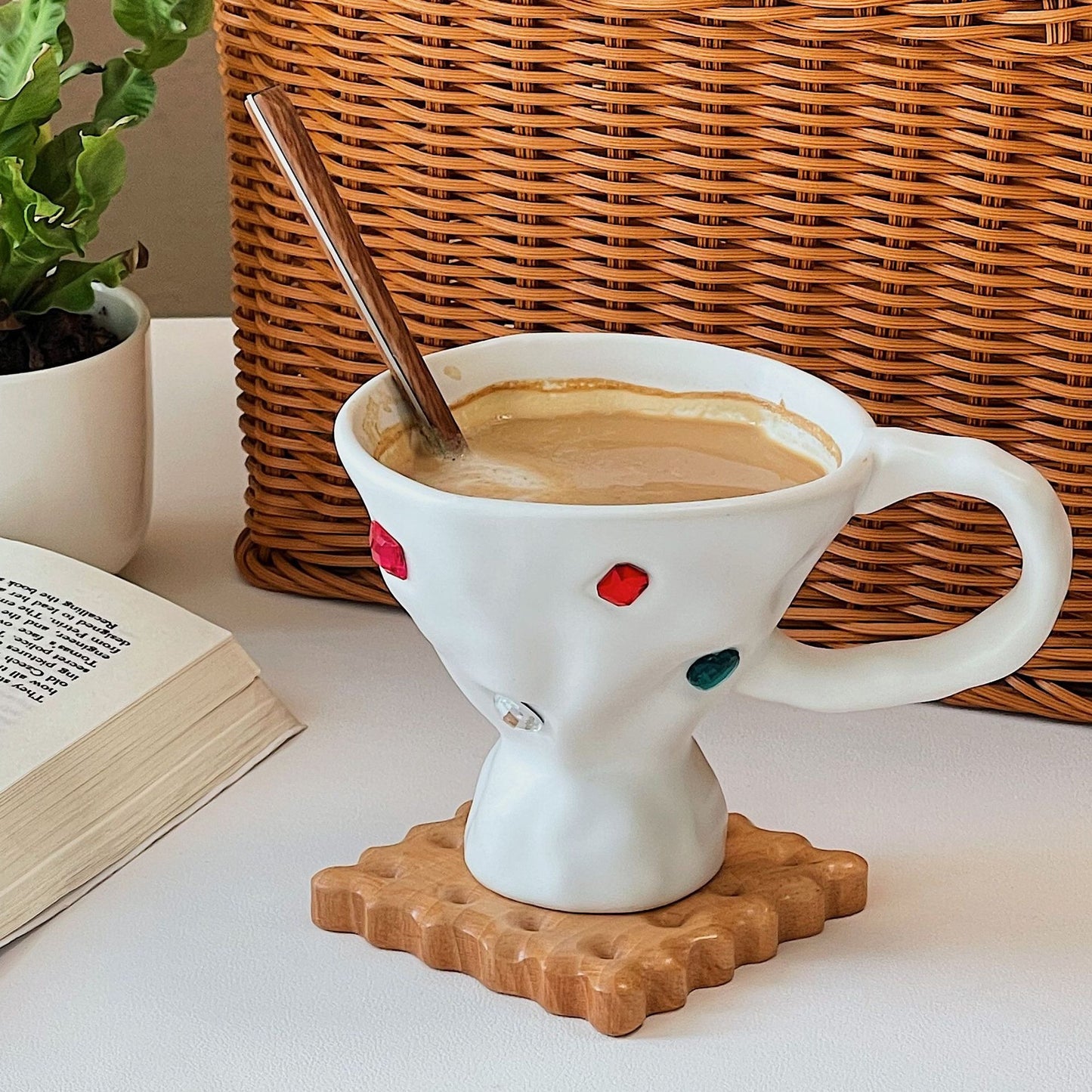 Gem Party Ceramic Mug Personalized Trend High Beauty Home Coffee Cup Couple Best Friend Gift