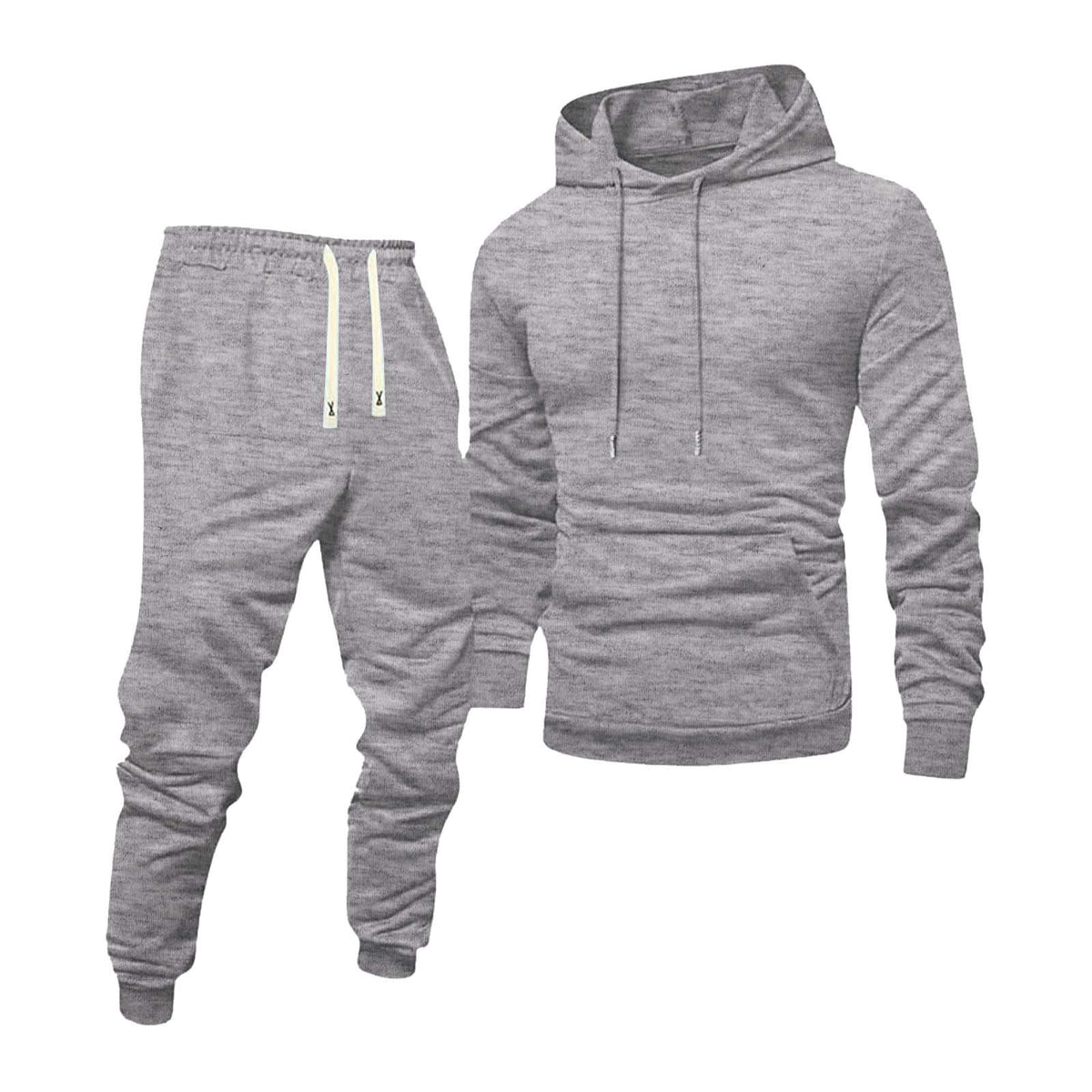 Men's  Two-Piece Set Zip-Up Hooded Sweatshirt and Casual Pants