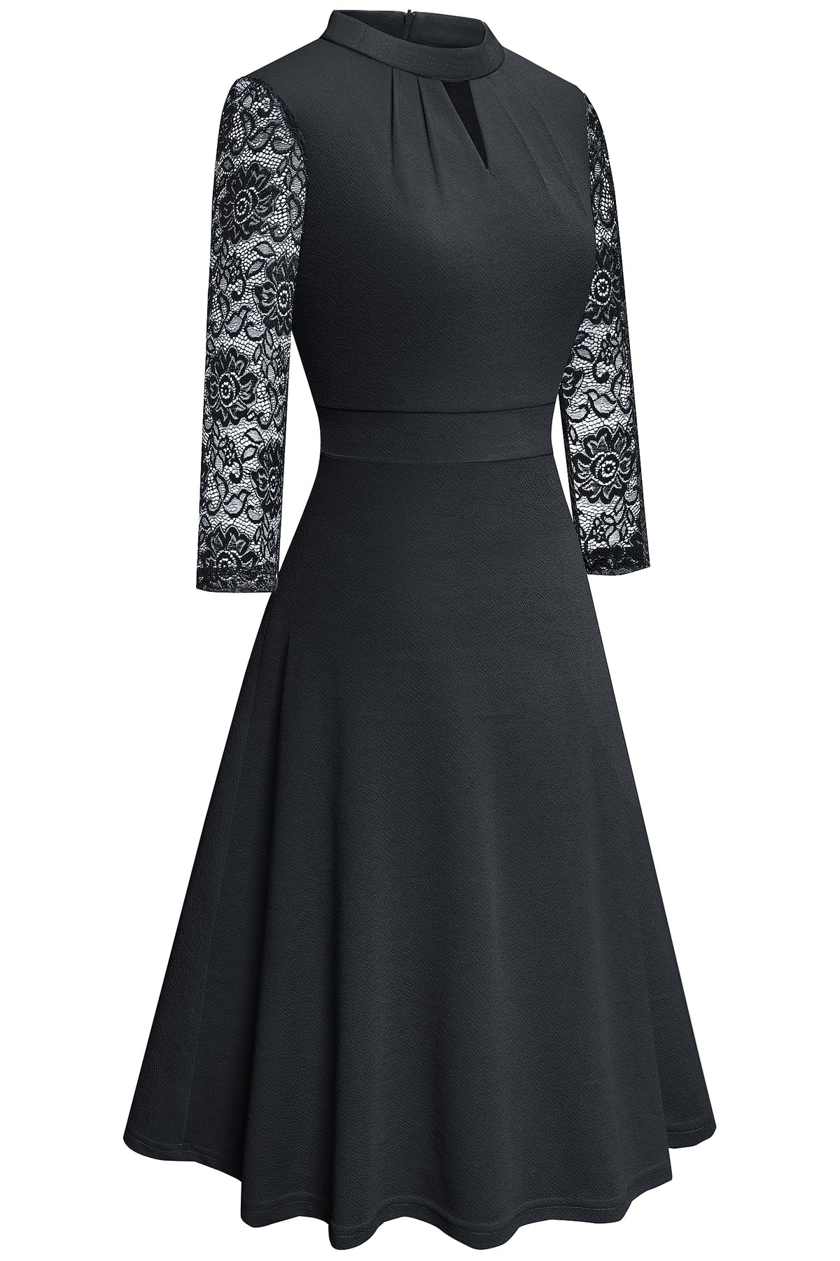 Stand up collar dress, Amazon's best-selling OL commuting big swing A-line skirt