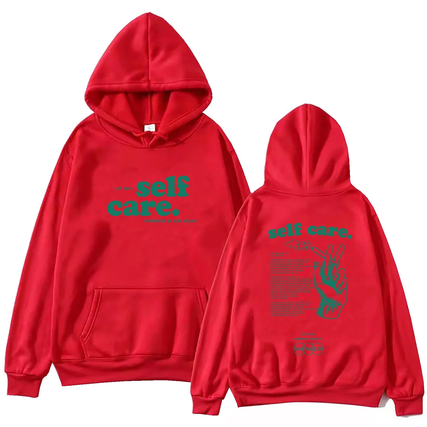 Mac Miller Self Care Printed Hoodie Loose Sweatshirt
