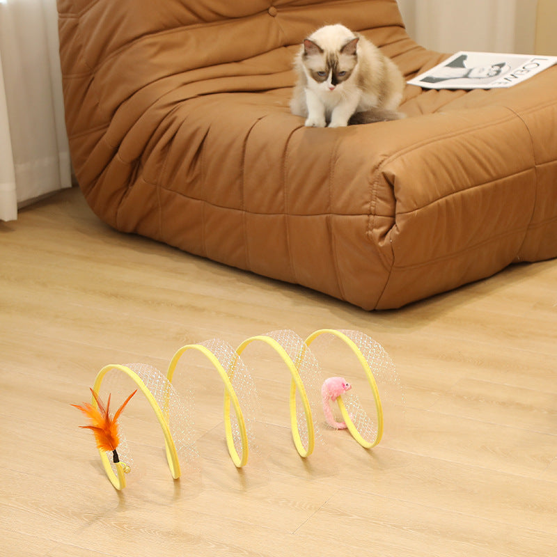 S-Shaped Cat Pet Tunnel Toys Foldable Channel