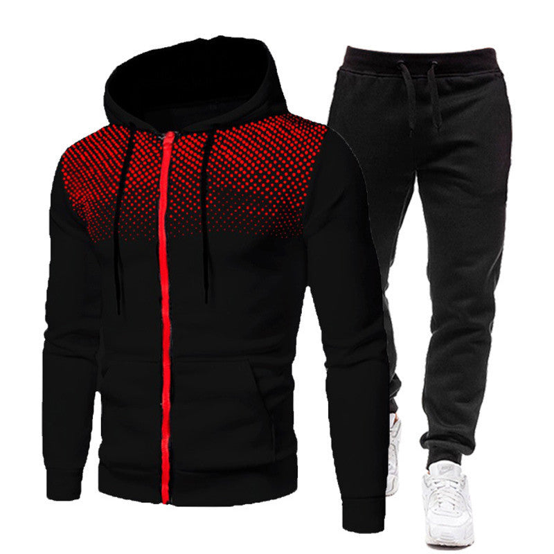 Men's Casual Two-Piece Hooded Sweatshirt Set