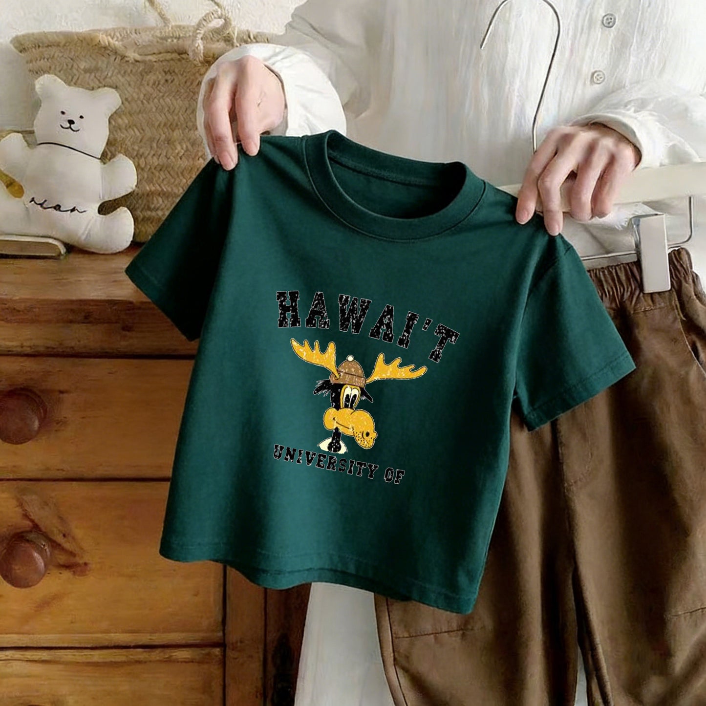 Cotton Children's Short Sleeve T-Shirt with Cartoon Print,s Casual Summer Clothing