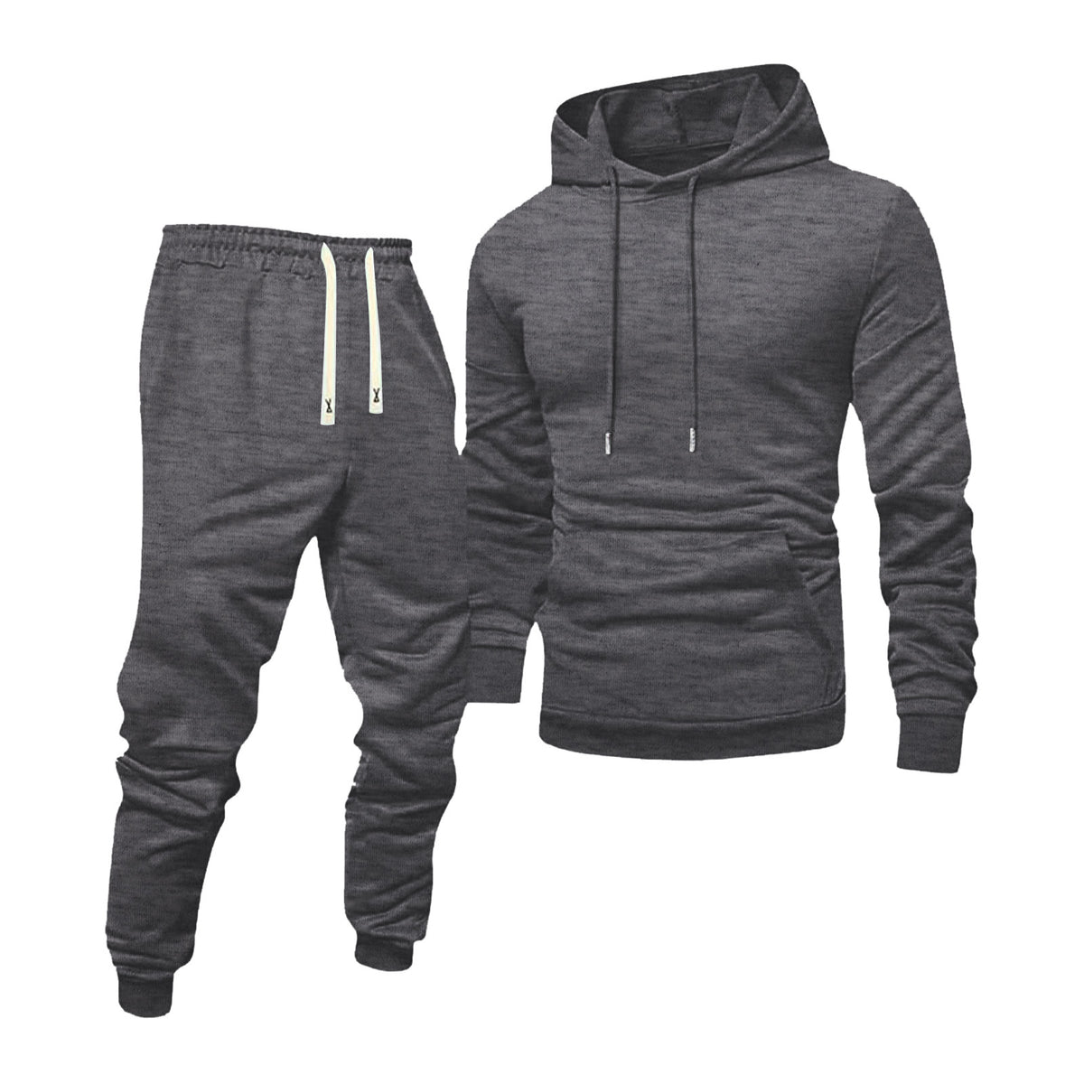 Men's  Two-Piece Set Zip-Up Hooded Sweatshirt and Casual Pants