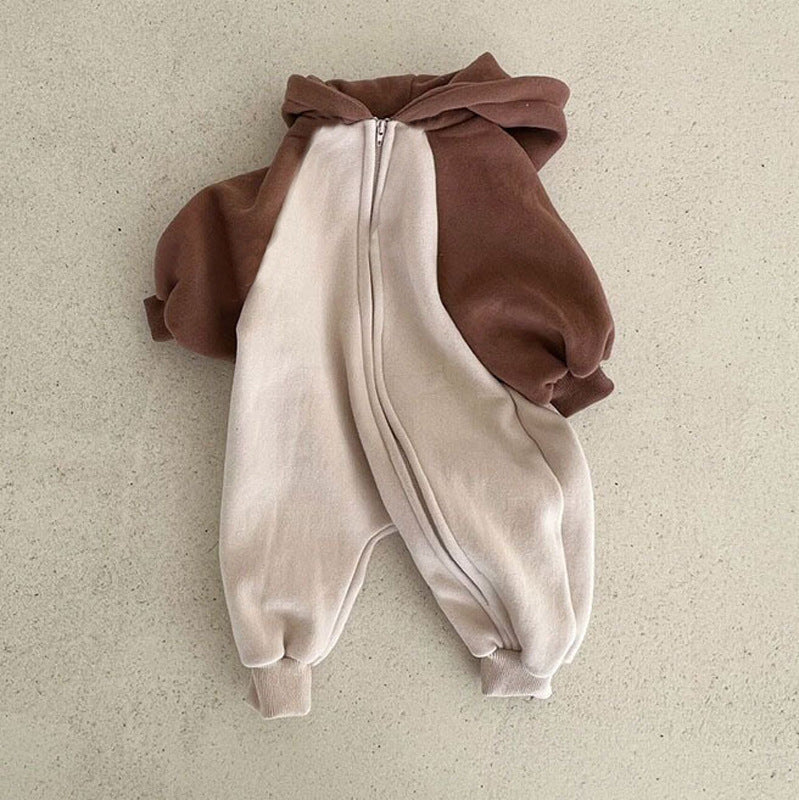 Baby jumpsuit fleece baby outfit crawling suit