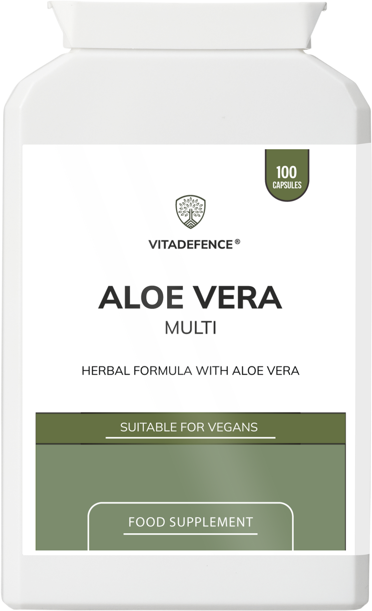 Aloe Vera Capsules | With Rhubarb, Fennel, Ginger & Botanicals – 100 Vegan Capsules