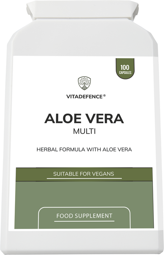 Aloe Vera Capsules | With Rhubarb, Fennel, Ginger & Botanicals – 100 Vegan Capsules