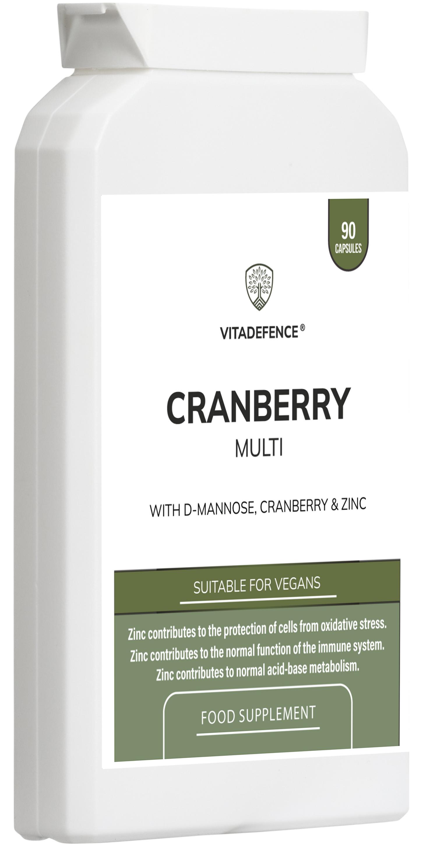 Cranberry Multi | With D-Mannose, Zinc & Botanicals – 90 Vegan Capsules