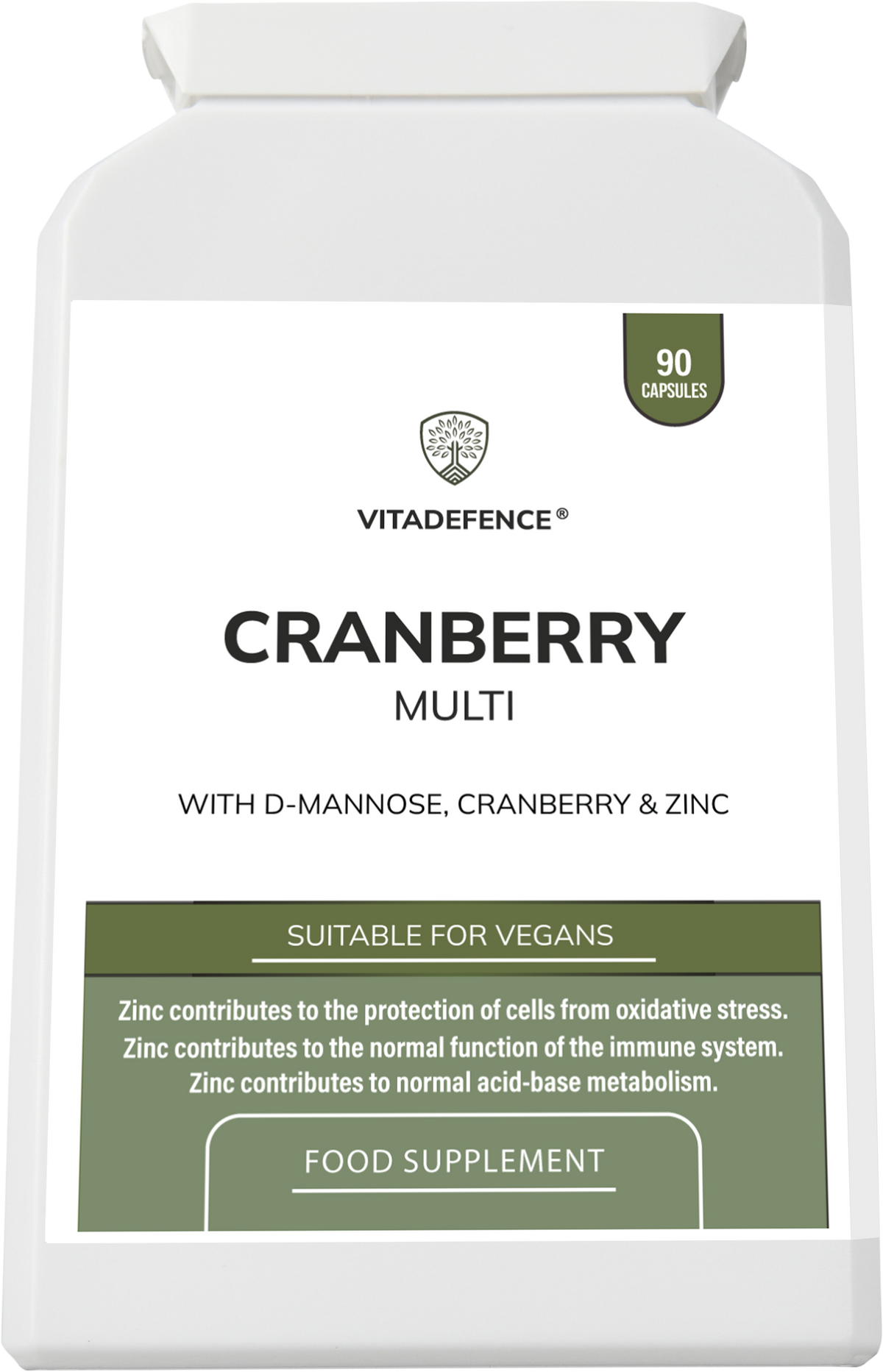 Cranberry Multi | With D-Mannose, Zinc & Botanicals – 90 Vegan Capsules