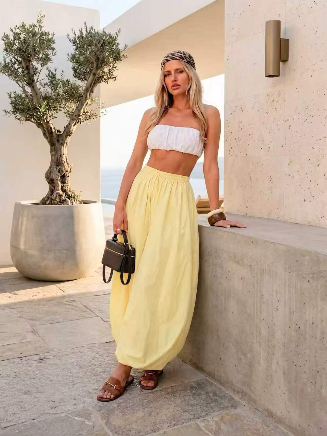 Casual sports lazy balloon shaped pants