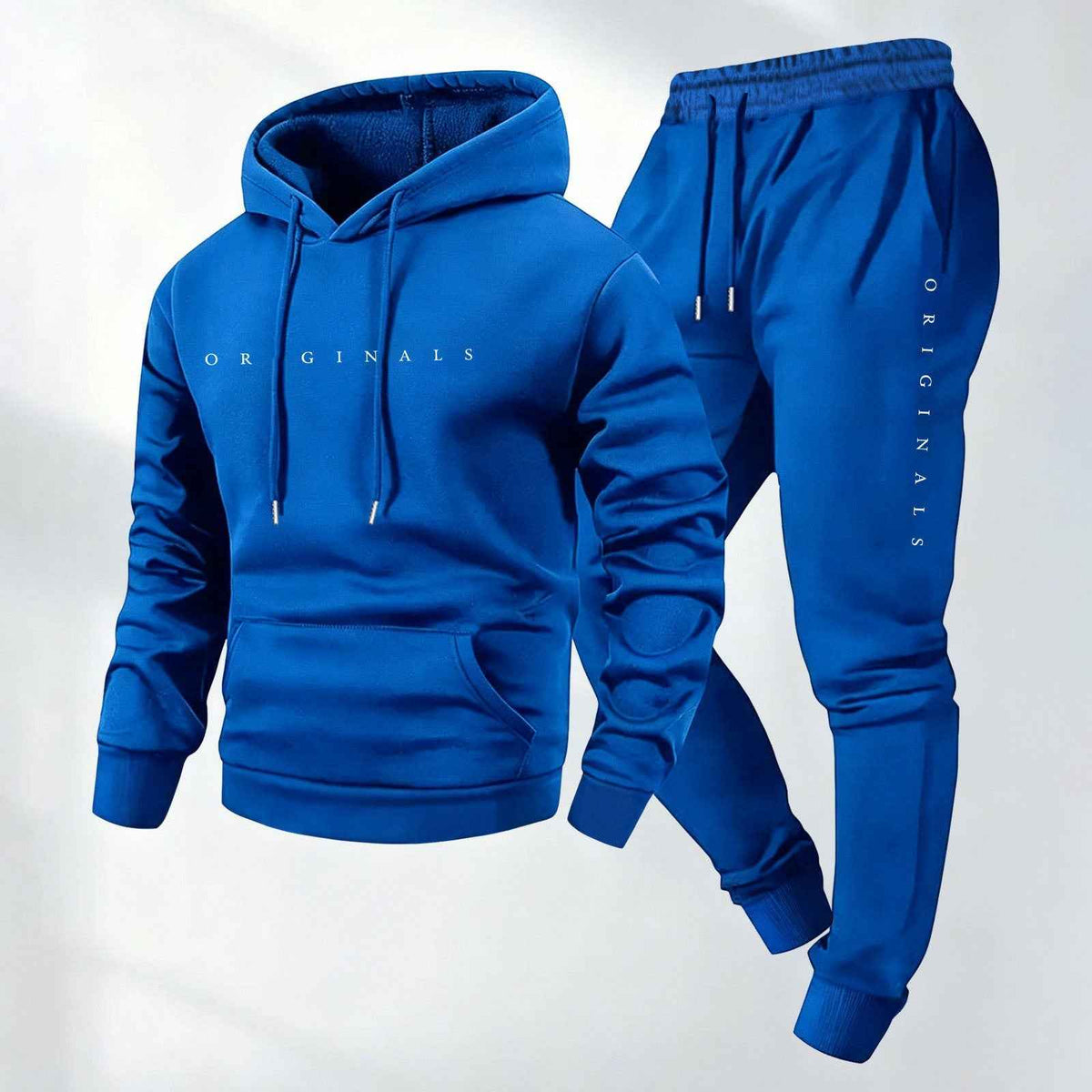 Men's Oversized Letter Print Pullover Hooded Sweatshirt Set