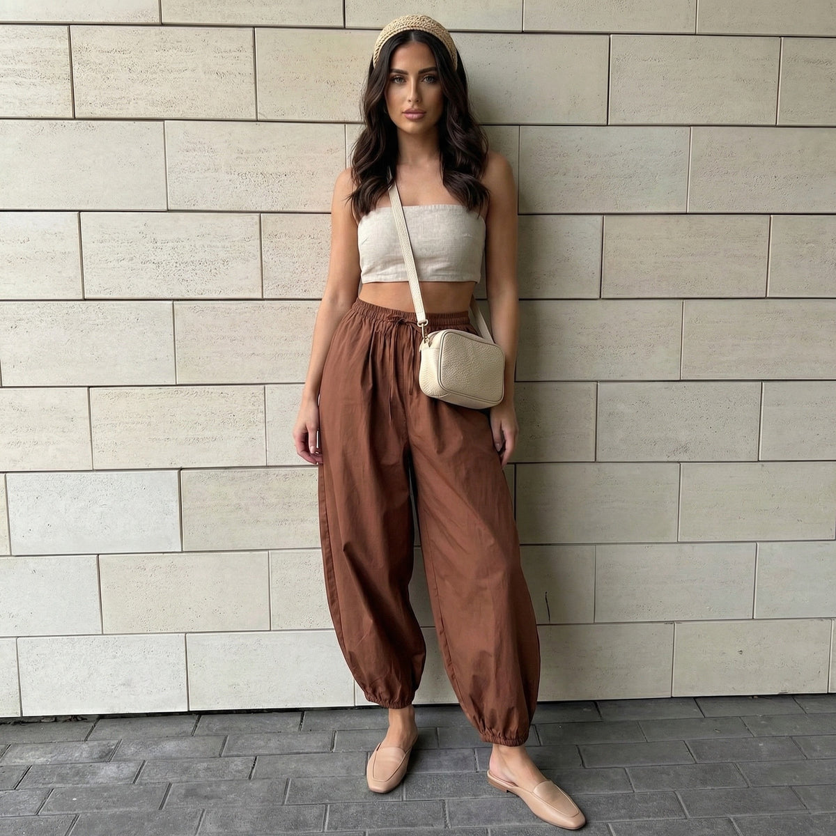 Casual sports lazy balloon shaped pants