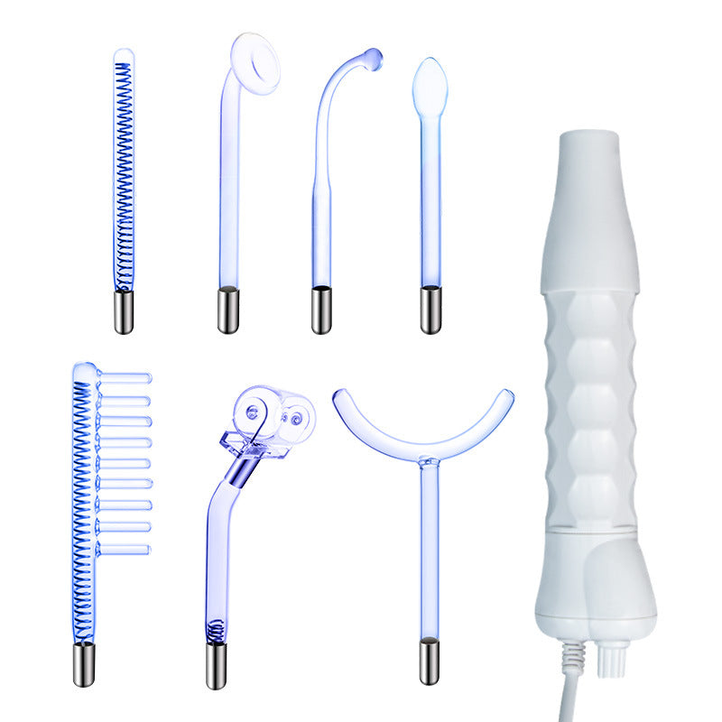 High-Frequency Beauty Device with 7-in-1 Functions, Ozone Therapy, Red Light, Purple Light, Blue Light, Portable Handheld Electrotherapy Device