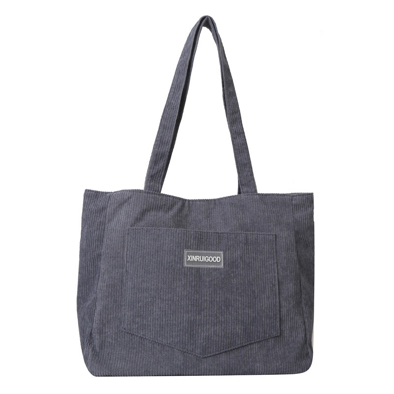 Corduroy shoulder crossbody bag