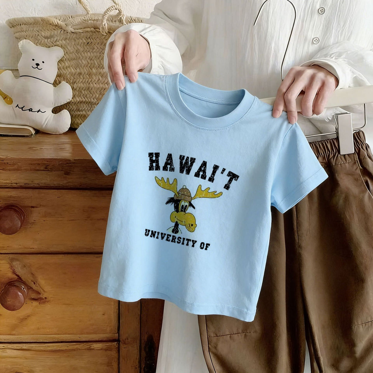 Cotton Children's Short Sleeve T-Shirt with Cartoon Print,s Casual Summer Clothing