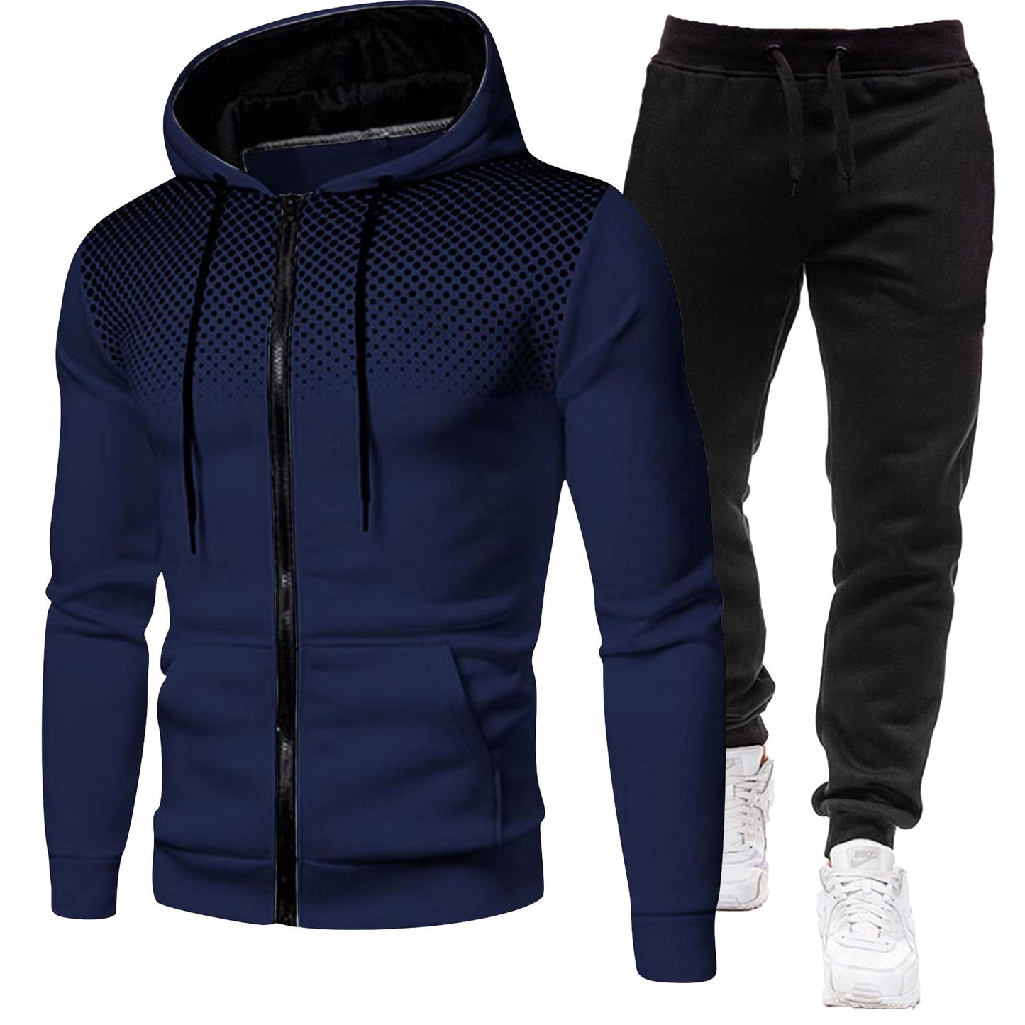 Men's Casual Two-Piece Hooded Sweatshirt Set