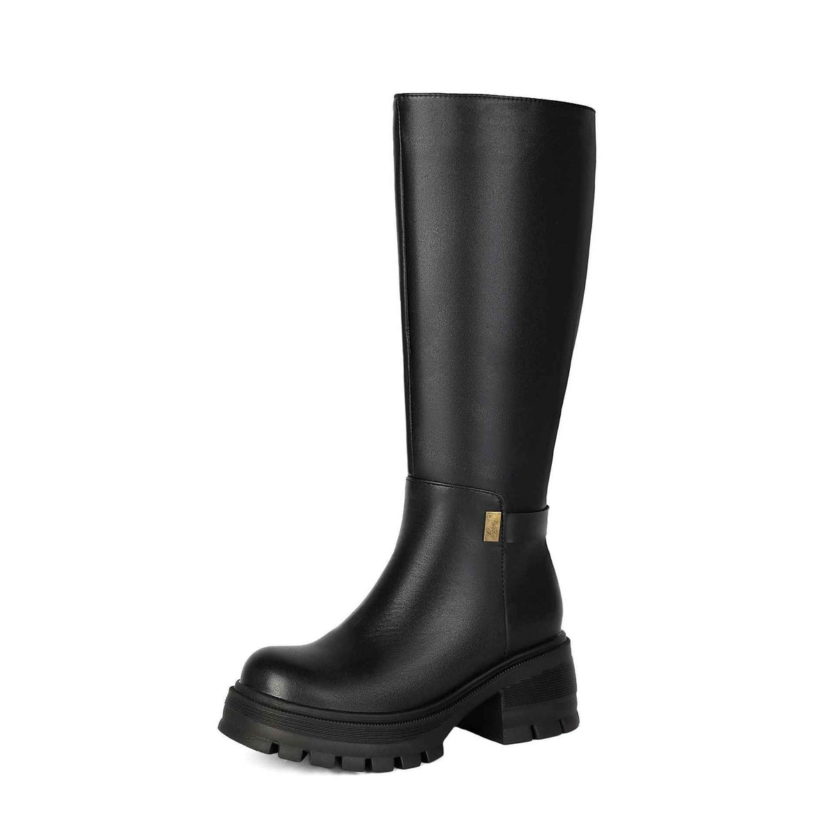 High Heel Over-the-Knee Boots for Women, Faux Suede Punk Style Chunky Heel Autumn/Winter Fashion