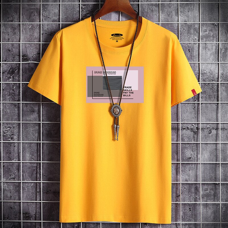 Fitness Black O Neck Man T-shirt For Male Oversized S-6XL New Men T-shirts Anime Newest T Shirt for Men Clothing Goth Punk
