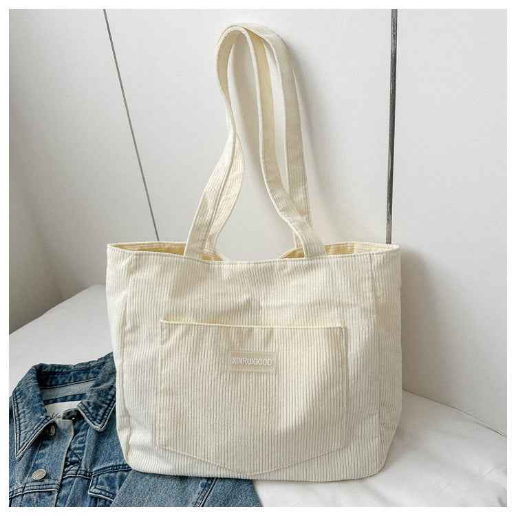 Corduroy shoulder crossbody bag