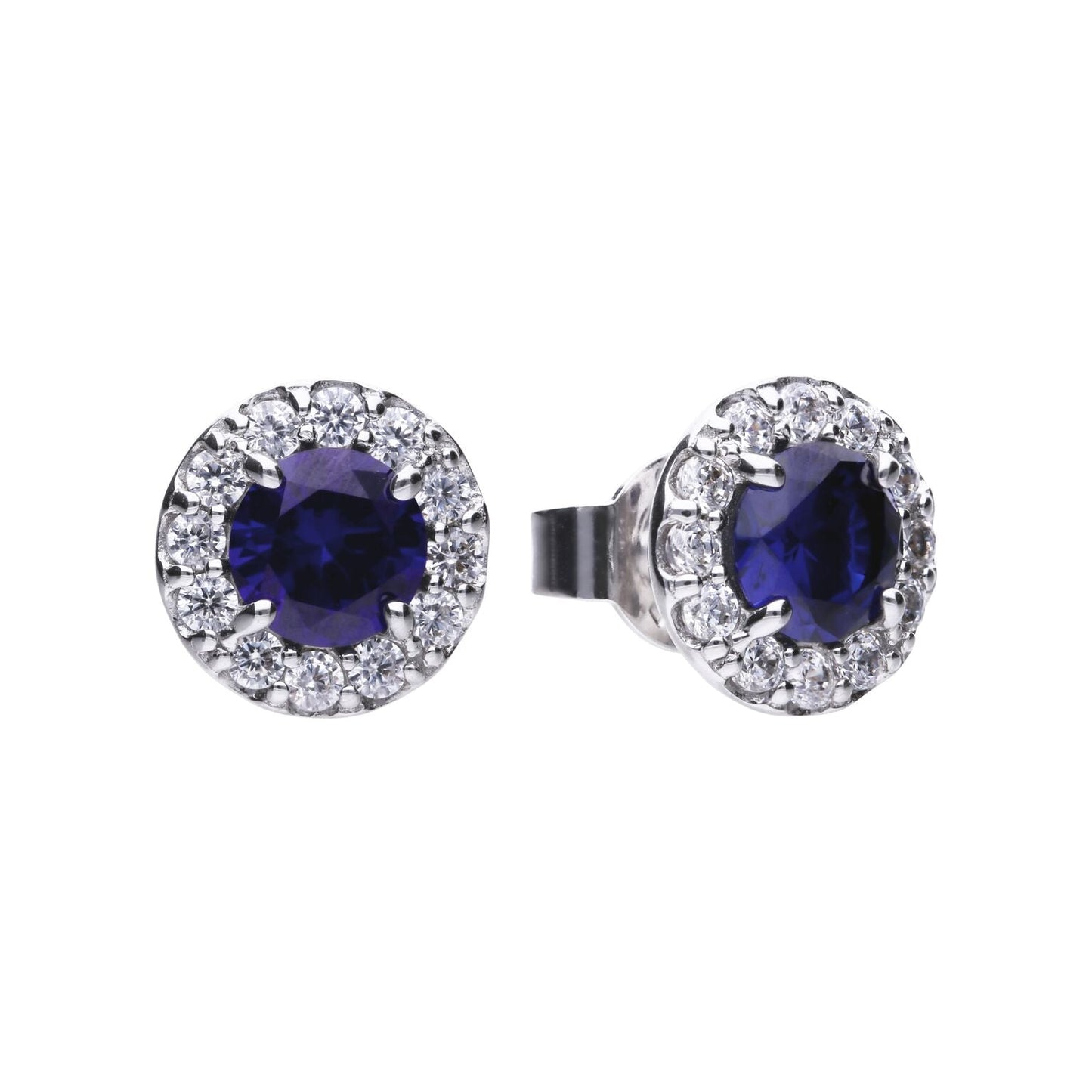 Diamonfire Round Colour Pave Stud Earrings